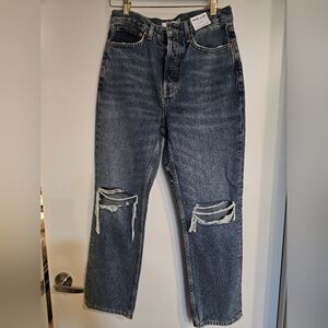 Topshop Double Knee Rip Dad Jeans W28X30